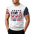 thumbnail image 2 of LWavelet Mens American Flag T-Shirt 4th of July T-Shirt USA Flag 1776 Patriotic Tee Memorial Day Tops, 2 of 4
