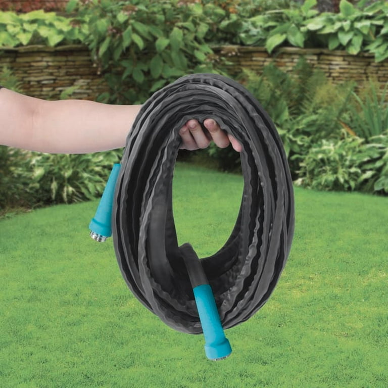 Aqua Joe Superlight 50ft Fiberjacket Max Garden Hose, 5/8