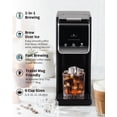 thumbnail image 2 of Hot & Iced Single Serve Coffee Maker for  Cup & Grounds, 6–16oz Brew Sizes, 40oz Water Tank, Reusable Pod Filter, Easy-to-Use for Home, Office, Dorm, Black, 2 of 7