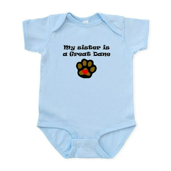CafePress - My Sister Is A Great Dane Body Suit - Baby Light Bodysuit, Size Newborn - 24 Months