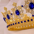 thumbnail image 6 of Gold Tiaras Baroque Round Crown Diadem Prom Wedding Hair Royal Queen King Crowns, 6 of 6