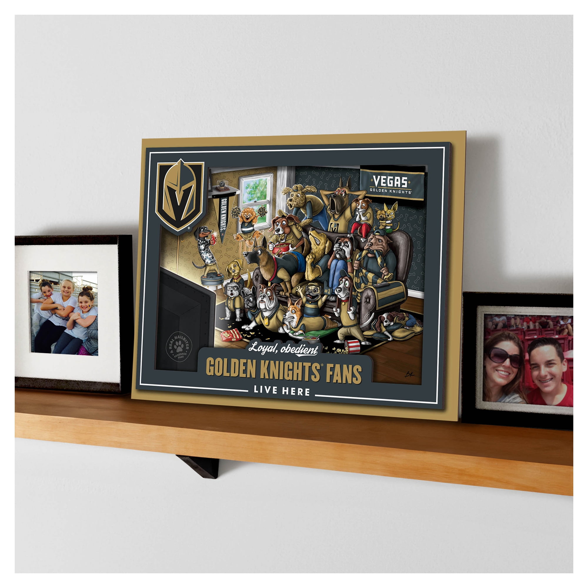 IDNA Vegas Golden Knights 13.25" x 17.25" Purebred Fans Wall Art