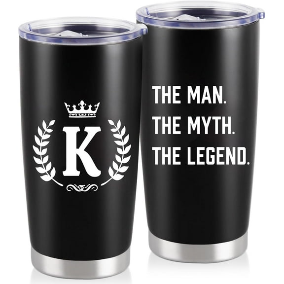 20 oz Tumbler with Lid, Personalized Gifts for Men, Insulated Coffee Tumbler for Men, Travel Coffee Mug, Birthday Christmas Gifts for Men Unique, Personalized Gifts R