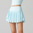 thumbnail image 6 of HZLPFO Women's Mini Skirt Pleated Tennis Skirts for Women High Waist Golf Skirt Tummy Control Athletic Skorts for Pickleball Workout Sky Blue,L, 6 of 7