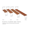 thumbnail image 3 of Novelty Countryside Durable Plastic Flower Box Saucer Tray, Sage, 34.5in, 3 of 3
