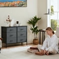 thumbnail image 4 of CONCETTA 6-Drawer Fabric Dresser Storage Chest for Bedroom, Closet, Storage Furniture for Adults, Gray, 4 of 8
