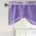 thumbnail image 4 of Purple Retro Greek Key Tie Up Valance Curtains for Windows, Kitchen Curtains Window Treatments, Geometric Greece Ancient Rustic Short Window Shades Valances for Bedroom Bathroom Cafe 42"x18", 4 of 8