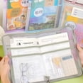 thumbnail image 6 of 2PCS Practical Zipper File Pouch Pencil Pouch Paper Organizer,A3 File Holder Document Organizer Portable Clear Thickened Nylon File Folder,Large Capacity Durable Handheld Data File Bag, 6 of 9