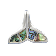 thumbnail image 2 of Unique Hawaiian Genuine Paua Shell Whale Tail Earring and Necklace, Sterling Silver Abalone MOP Whale Tail Pendant, N8849S Birthday Mom Gift, 2 of 3