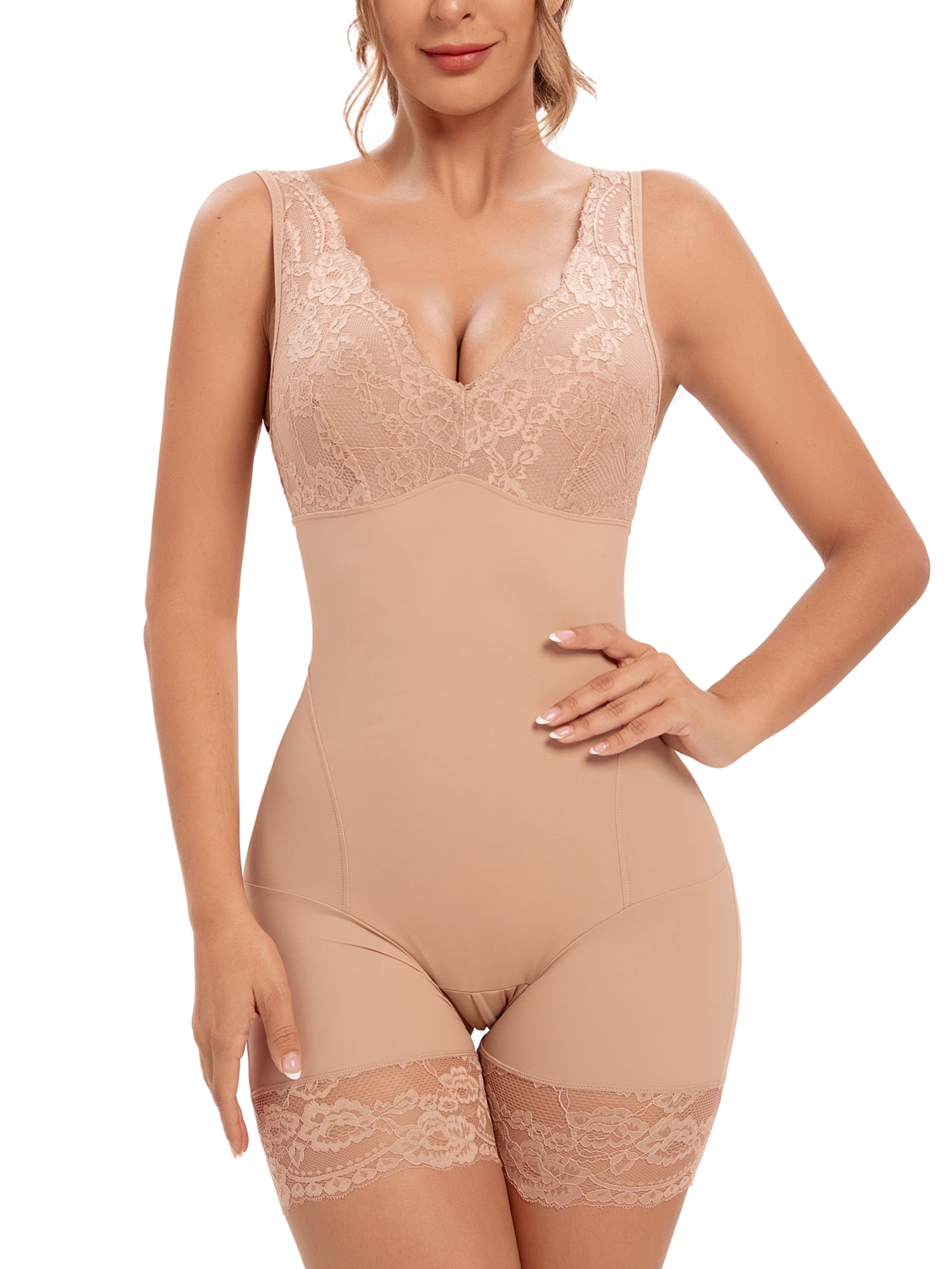SHAPE ESSENTIAL – V-Neck Tummy Control Shaping Bodysuit