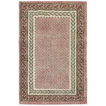 Casavani Indian Handmade Flat Weave Red Garden Kilim Boho Dhurrie 2.6x8 feet