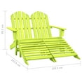 thumbnail image 4 of vidaXL 2-Seater Patio Adirondack Chair&Ottoman Fir Wood Blue, 4 of 71
