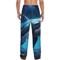 thumbnail image 2 of Bixox Men's Colorful Ocean Whale Patterned Pajama Pants with Pockets Lounge Clothes for Home, 2 of 5