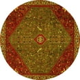 thumbnail image 1 of Ahgly Company Indoor Round Persian Yellow Traditional Area Rugs, 8' Round, 1 of 4