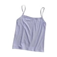 thumbnail image 5 of COMVALUE Tank Tops for Women Square Neck Spaghetti Strap Double Lined Y2K Going Out Camisole Top Purple One Size, 5 of 9