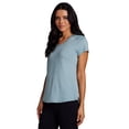 thumbnail image 2 of RBX Active Women's Athletic Striated V-Neck Super Soft T-Shirt, 2 of 5