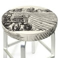 thumbnail image 3 of Haiem retro tractor Print Cushion Round Bar Chair Seat Cover Bar Chair Cushion Covers Elastic Washable Bar Chair Cover,Protects from Scratches and Stains-14 inch, 3 of 7