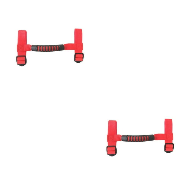 Advancent Mango de scooter plegable eléctrico universal, correa de asa de transporte, montaje de barra antivuelco ilimitado, cinturón atado a poste, Rojo 2piezas Advancent CBP440926