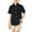 AB1267 Black, variant on Tisuna Summer Shirts For Toddler Girls Boys Solid Color Short Sleeve Button Down Tops Loose Comfort Fit Little Kids School Performance Formal Wear Size 10-11 Years White