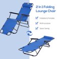 thumbnail image 4 of Outsunny Outdoor Lounge Chair 2-Level Zero Gravity Recliner w/Pillow, Blue, 4 of 10