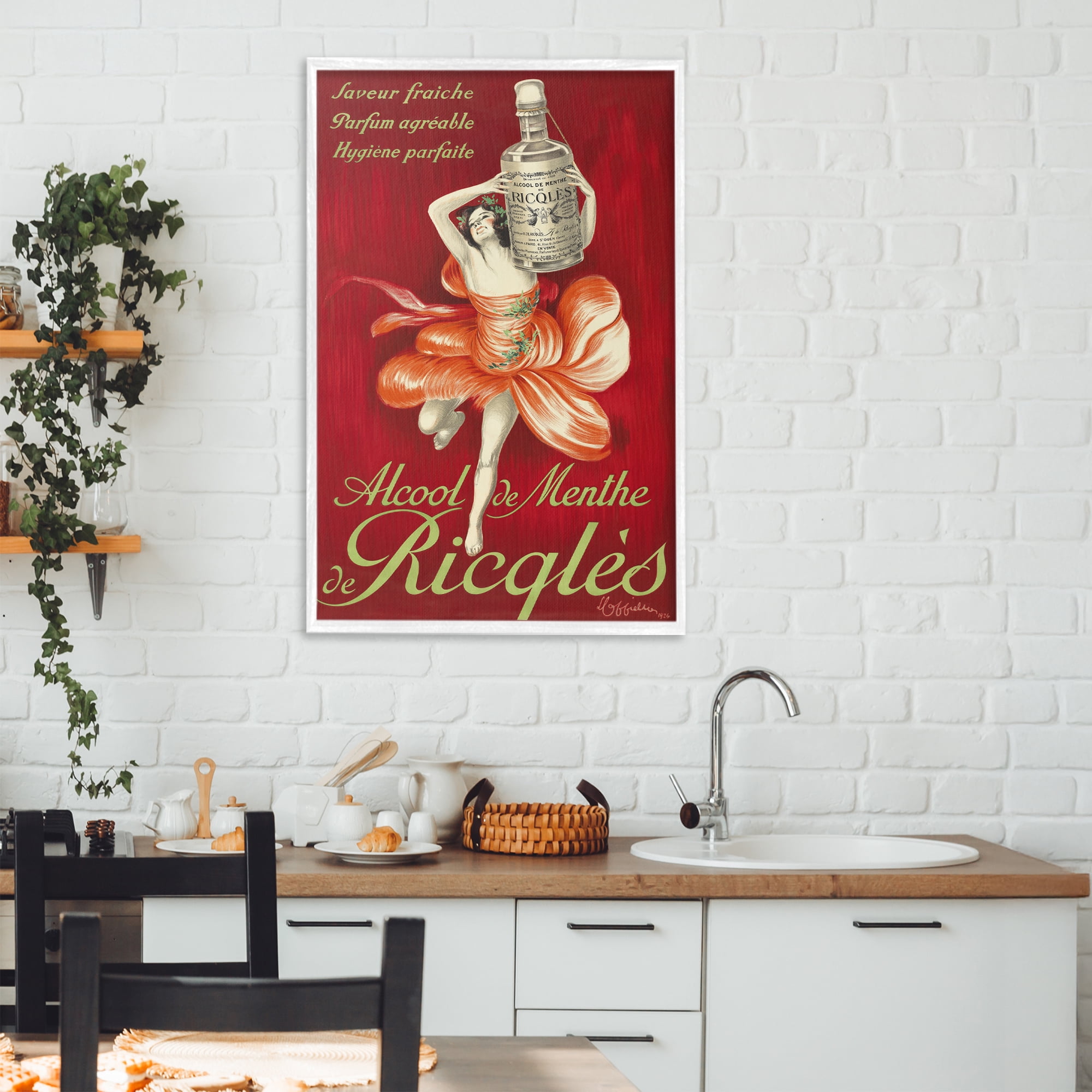 Stupell Industries Vintage Herbal Remedy Advertisement White Framed Giclee Art, design by Leonetto Cappiello