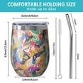 thumbnail image 5 of 12oz Stainless Steel Insulated Wine Tumbler with Lid and Straw – Double Wall Vacuum Mug for Hot & Cold Drinks, 304 Steel Interior, Sweat-Free Design, 5 of 5
