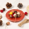 thumbnail image 6 of Set of 10 Felted Acorns with Natural Cap, Wool Acorn Ornaments for Thanksgiving, Fall Decor, Christmas Tree Decoration, Handmade Felted Wool Decorations for Autumn, 6 of 6