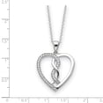 thumbnail image 2 of White Sterling Silver necklace Fancy Cubic Zirconia CZ Clear 18 in 2 mm, 2 of 4