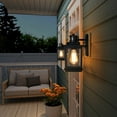 thumbnail image 4 of LNC Melanthius 1-Light 11-in Black Seeded Glass Globe Motionsensor Darksky Outdoor Wall Light, 4 of 16