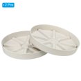 thumbnail image 3 of Uxcell 6 Inch Plant Saucers Tray, Durable Plastic Round Flower Pot Drip Tray, White 2Pcs, White 9 Inch, 3 of 5