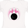 thumbnail image 4 of Inktastic Bowling Pins Cute Bowler Girls Long Sleeve Baby Bodysuit, 4 of 5