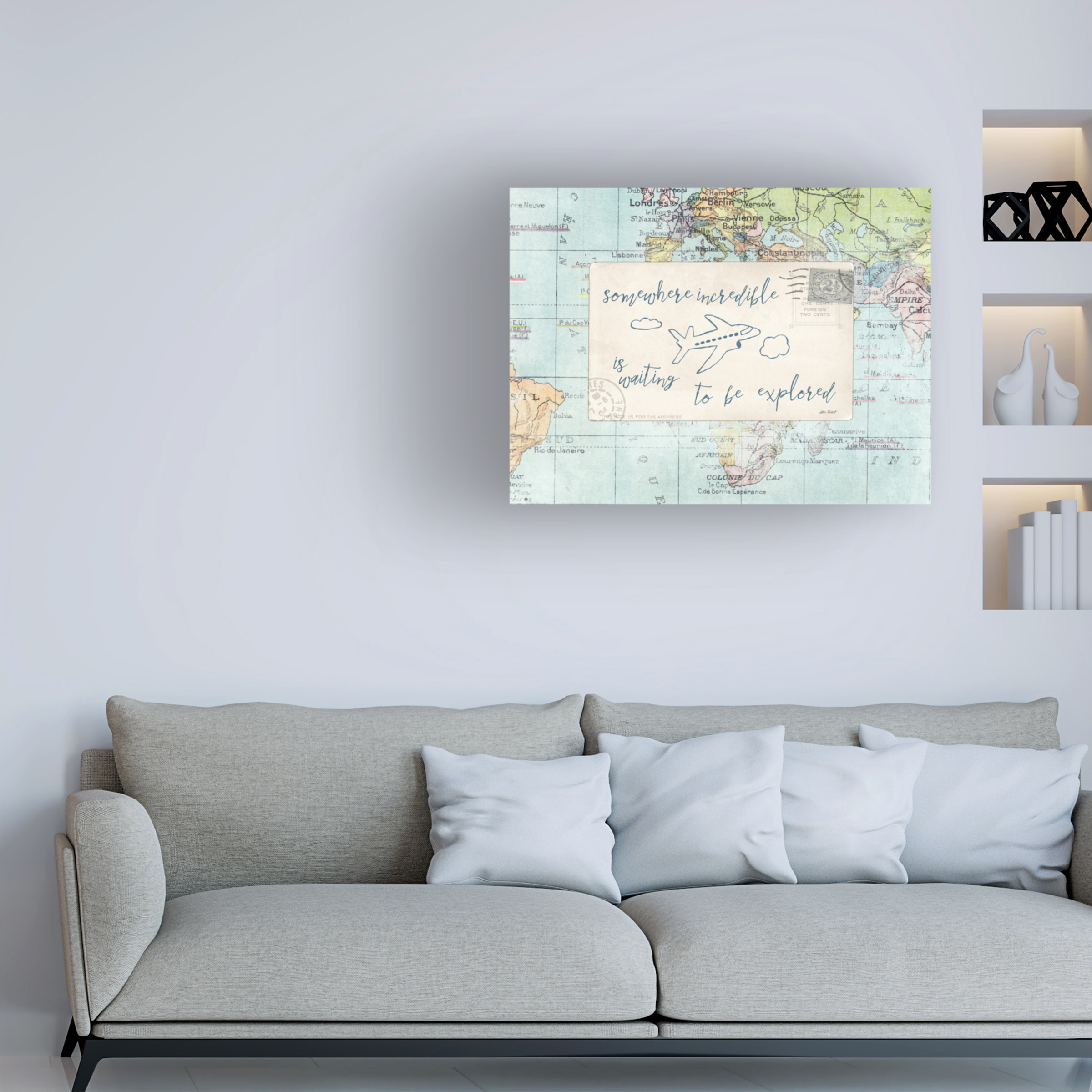 Katie Pertiet 'Travel Posts IV' Canvas Art