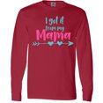 thumbnail image 3 of Inktastic I Got It From My Mama, Arrow, Hearts - Blue Pink Long Sleeve T-Shirt, 3 of 5