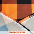 thumbnail image 6 of Halloween Fall Black and Orange Buffalo Plaid Round Tablecloth 60 inch Table Cloths Cover Mat Spill Proof Table Covers for Kitchen Party Dinner Tabletop Decoration, 6 of 6