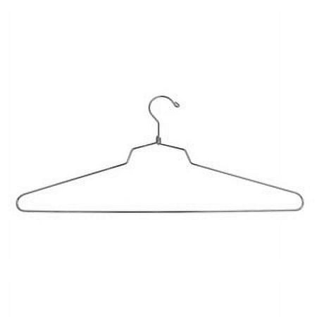 Econoco 19" Chrome Blouse or Dress Hanger with Regular Hook - Sold in Pack of 100
