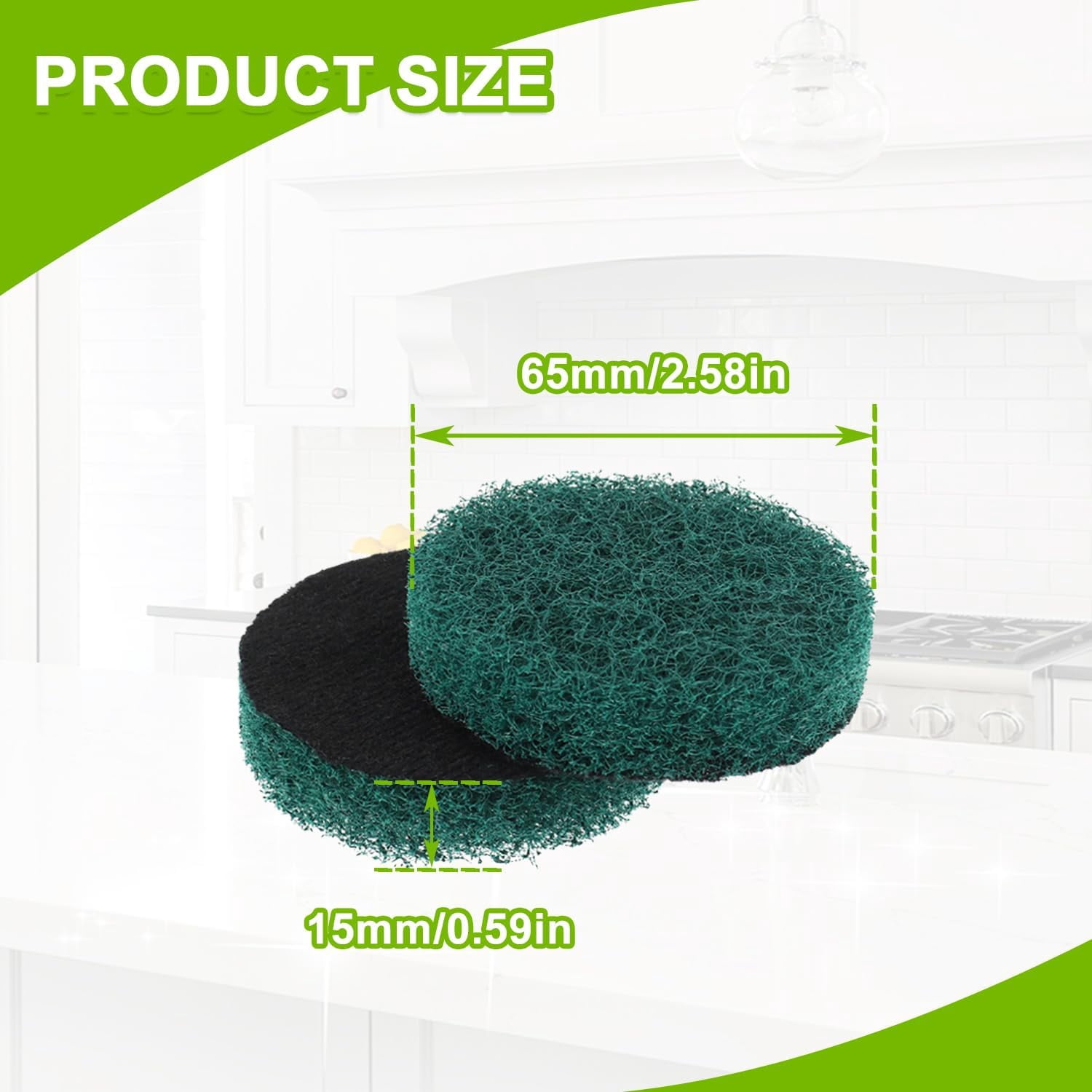 Kitchen Pads Power Scrubber Pads Set Electric Scrubber Replacement Scouring Pads fit for Dremel Versa