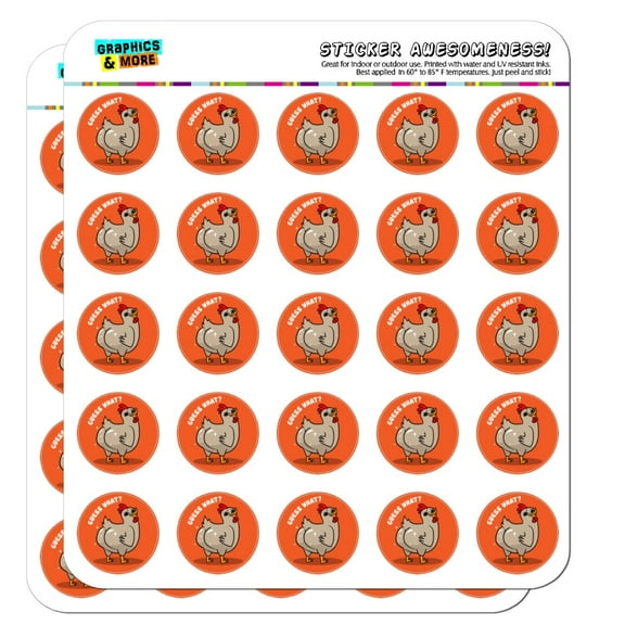 Guess What Chicken Butt Funny Planner Calendar Scrapbooking Crafting Stickers