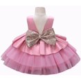 thumbnail image 2 of Cosplay Life Floral Dress for Girls and Young Adults Fashion Flower Waistline Kids Party Festival Dress Ages 2-6 Years Old (Pink, 4yrs), 2 of 3
