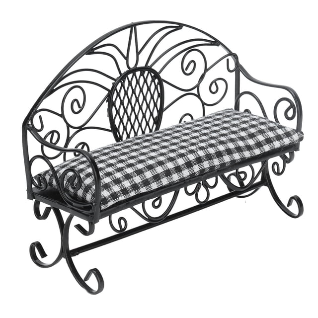 Miniature Furniture, Exquisite Craftsmanship Miniature Bench Beautifully Designed For Garden For Dolly House