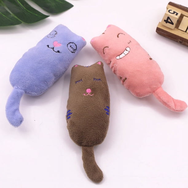 Juguetes de hierba gatera para gatos, 3 piezas, juguetes interactivos de peluche para gatos