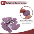 thumbnail image 3 of Unique Bargains 50 Pcs Car Wood Sanding Discs Smoothing Hook & Loop Sandpaper for Woodworking, Automotive Refinishing 0.98" 320 Grit Purple Aluminum Oxide, 3 of 6