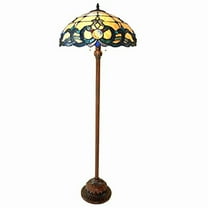 CHLOE Doutzen Tiffany-style 2 Light Victorian Floor Lamp 18" Shade