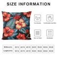 thumbnail image 6 of Nawypu Red and pink hibiscus flower palm Throw Pillow Covers 2pcs Pillow Cover With Zipper Throw Pillow Cases Double Sided Plush Pillow Covers Decorative Throw Pillows Covers for Couch  12x12in, 6 of 6