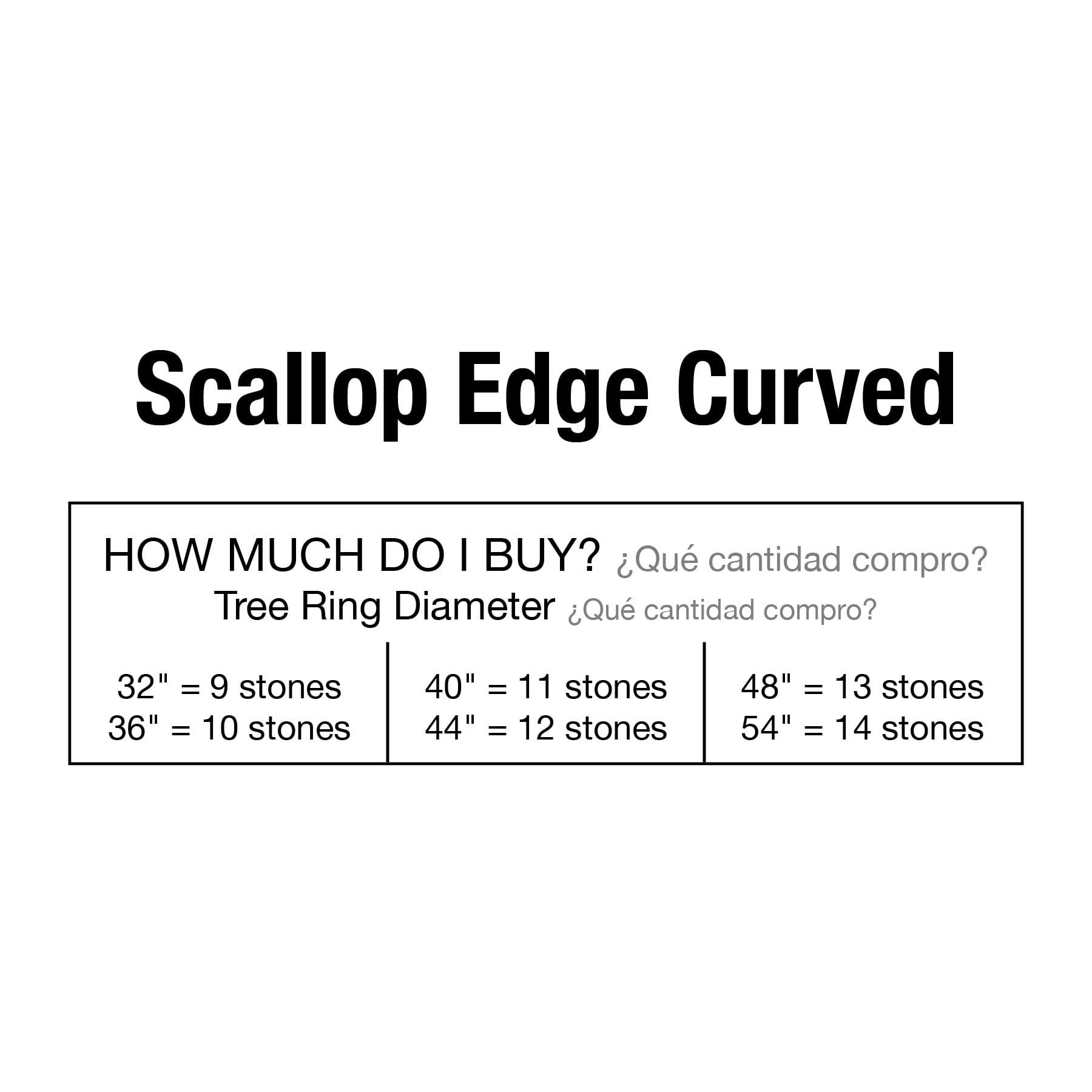 Pavestone 12" Curved Scallop Pewter (Grey) Concrete Edger