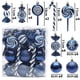 thumbnail image 4 of 36/40/50 piezas de adornos de bolas de Navidad azules con forma especial de árbol de Navidad dorado, decoración para fiestas, colgante de esferas de Navidad para Año Nuevo, 4 of 5