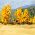 thumbnail image 2 of Borges, Victoria 20x20 White Modern Wood Framed Museum Art Print Titled - Golden Aspen Trees II, 2 of 4