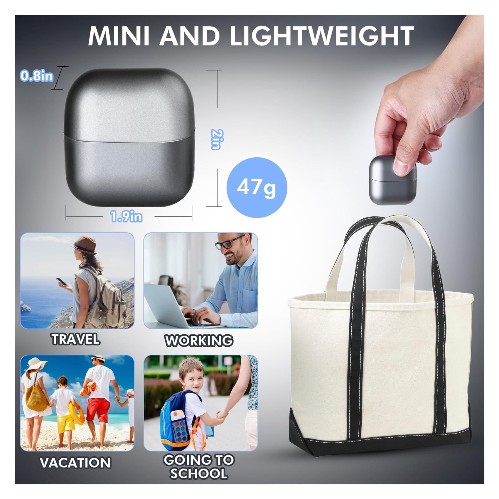 Electric Nail Clipper with Light, Automatic Nail Clipper Rechargeable with 2 Speeds and Nail Chip Storage for Babies, Children, Adults, Caregivers and Seniors