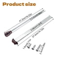 thumbnail image 2 of Drawer Slide Rail,Center Track Replacement,Cabinet Drawer Hardware,Metal Drawer Slide with Built In Stop and Roller Wheel Smooth Glide Track Kit for Dresser Nightstand Wardrobe Cabinet,Silver, 2 of 6