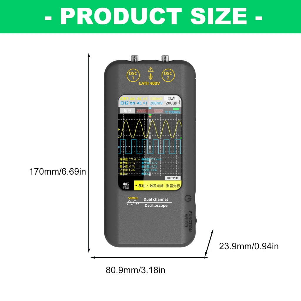 Miiottaa 50MHz Digital Storage Oscilloscope With 480X320 Resolution Display And USB Data Transfer High Performances