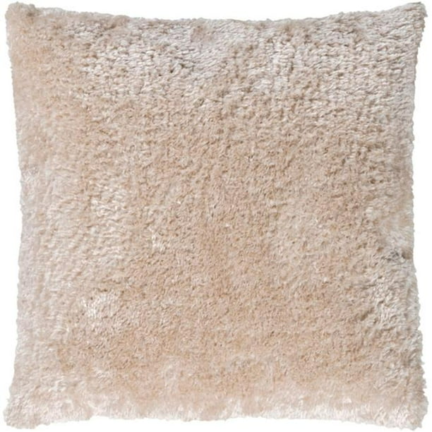 Surya Fkt001 2727 27 X 27 In Flokati Woven Pillow Cover 44 Ivory Light Gray Walmart Com Walmart Com
